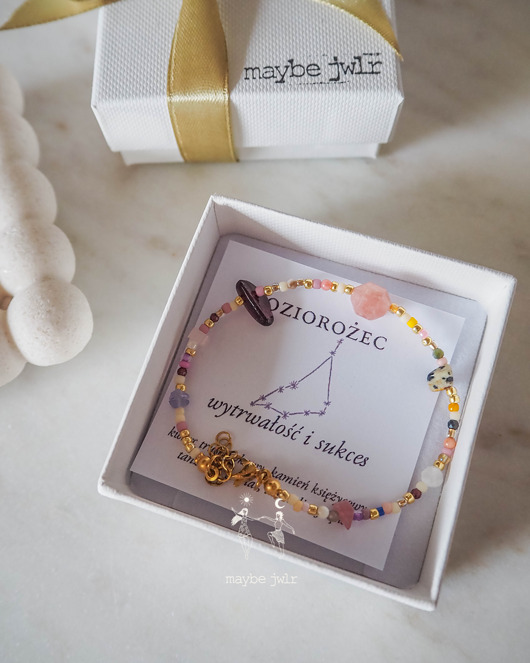 bransoletki z kamieni naturalnych Bransoletka Zodiakalna z Naturalnych Kamieni Koziorożec