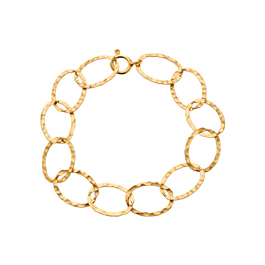 bransoletki złote Bransoletka srebrna pozłacana duże ogniwa BLOSSOM