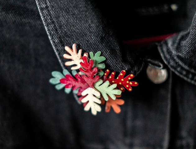 broszki Pin kształty jesienne listki