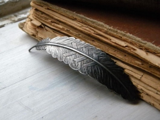 spinki i klamry do włosów Piórko - klamra do włosów