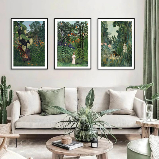 grafiki i ilustracje Plakaty vintage Rousseau dżungla tropikalne