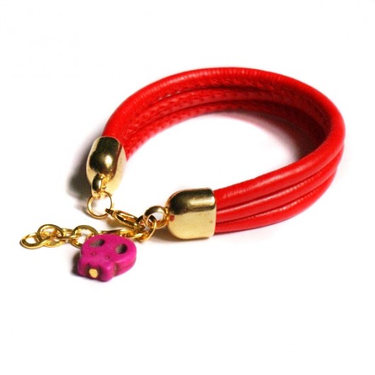 NA LATO red & fuchsia skull - modułowa kaktusia