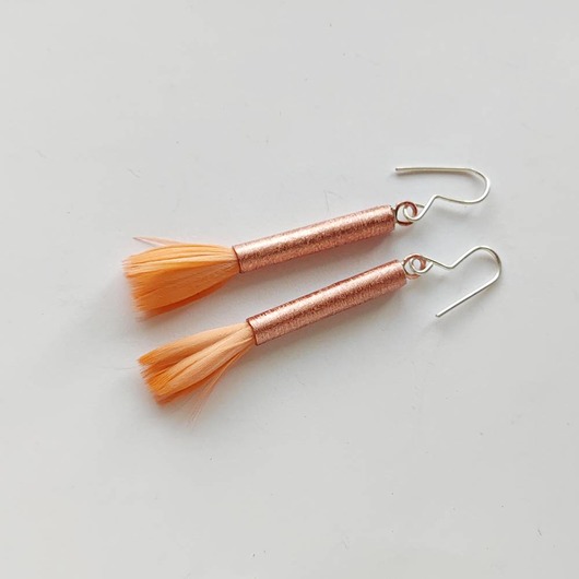 kolczyki z piórami PIÓRKO kolczyki