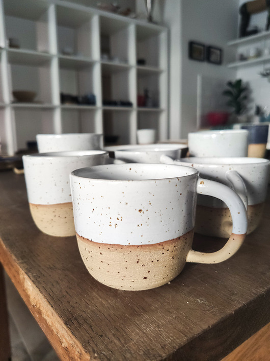 6 x Ceramiczny kubek z uszkiem 230 ml Countryside POTPOTSTUDIO