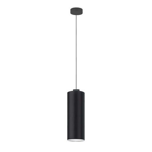 lampy wiszące Czarna lampa wisząca do kuchni tuba DENVER