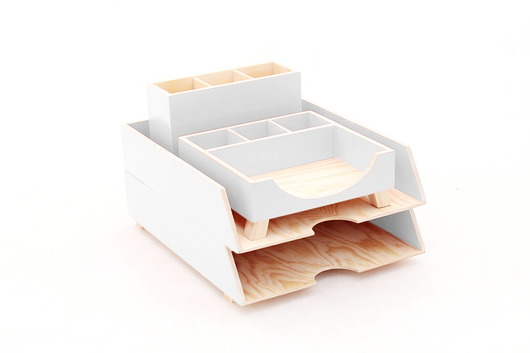 Organizer biurkowy - przyborniki do biura Clock Wood Studio