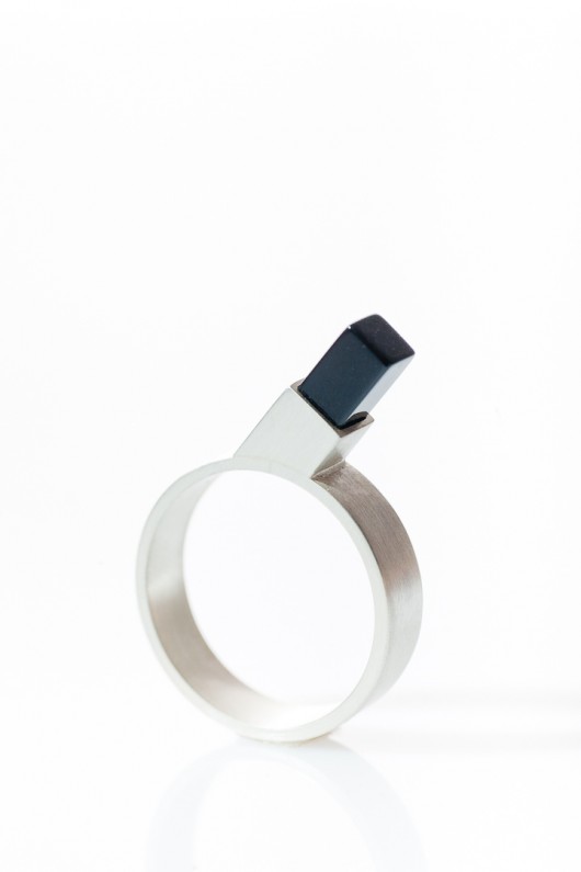 pierścionek z kolekcji EDGY/ SILVER/matt finish Daria Siwiak Jewellery