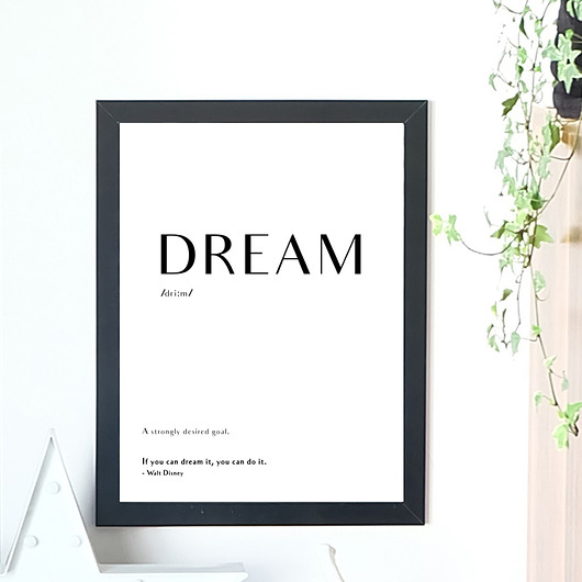 Plakat DREAM styl skandynawski loonybin