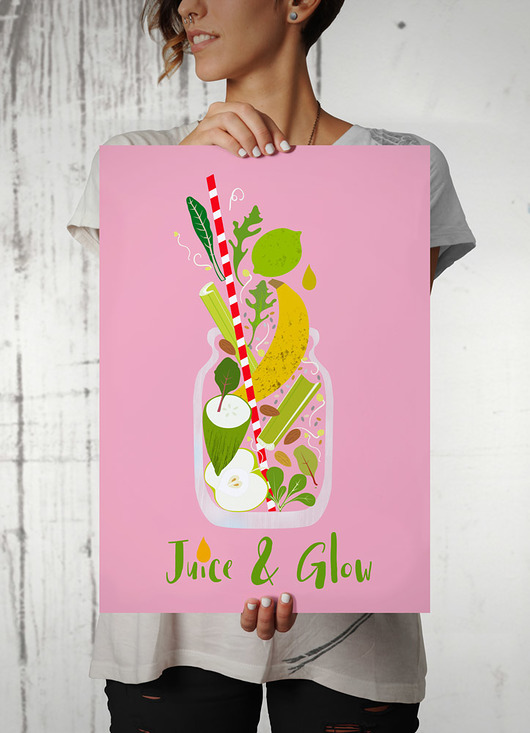 plakaty Juice & Glow - plakat kuchenny art giclee