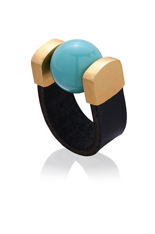 Pierścionek Baby Blue Pearl Ring in Gold Joccos Design