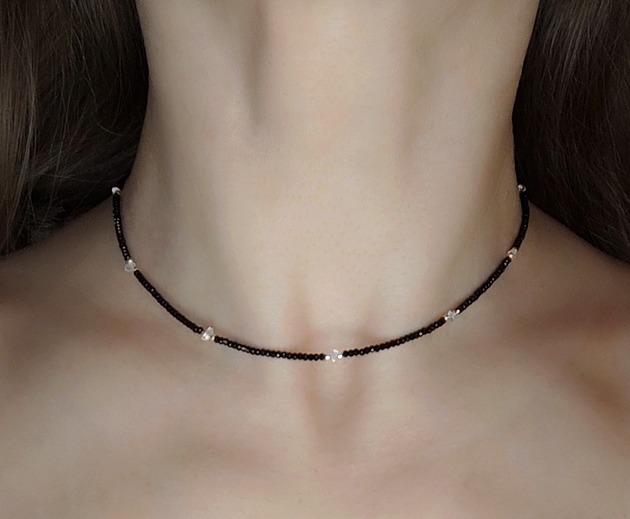 srebrne naszyjniki Diamentowy choker - naszyjnik pełen blasku