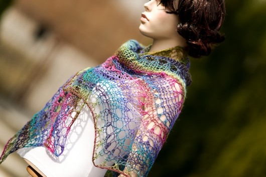Szal z jedwabiem &quot; SILK GARDEN MEDIUM &quot; HERBE DESIGN