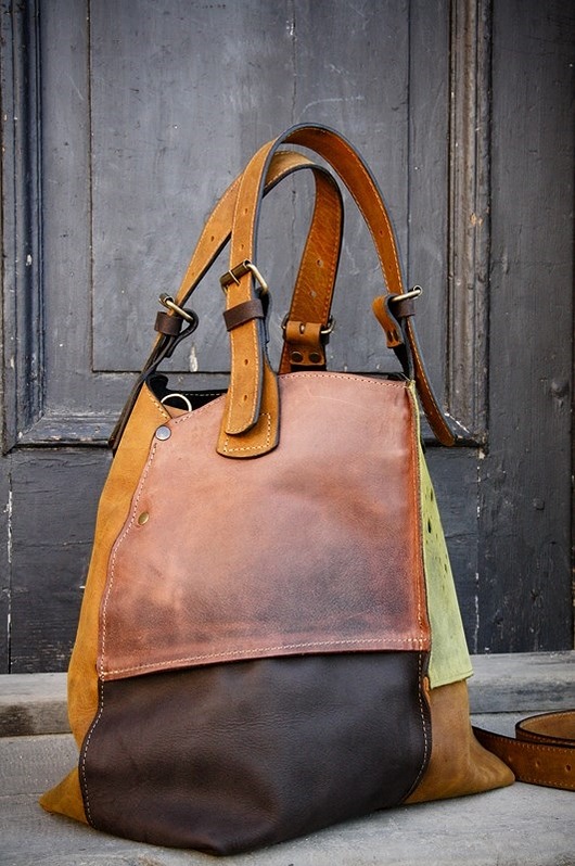 torebki do ręki Skórzana ręcznie wykonana torba Alicja rozmiar L