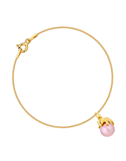 bransoletki złote Bransoletka z kotkiem z perełką Swarovski /1953/