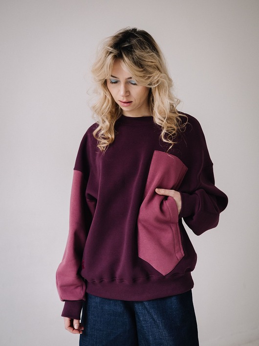 bluza bez kaptura damska Bluza Coco Rubino