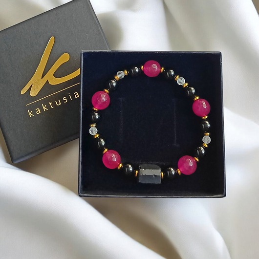 bransoletki z kamieni naturalnych OCHRONA oczyszczenie SIŁA koncentracja : turmalin, k.górski, onyks, jadeit