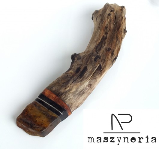 Wood&Amber Broszka Maszyneria