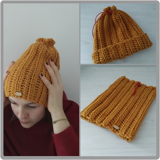 czapki damskie 3w1 czapka i komin