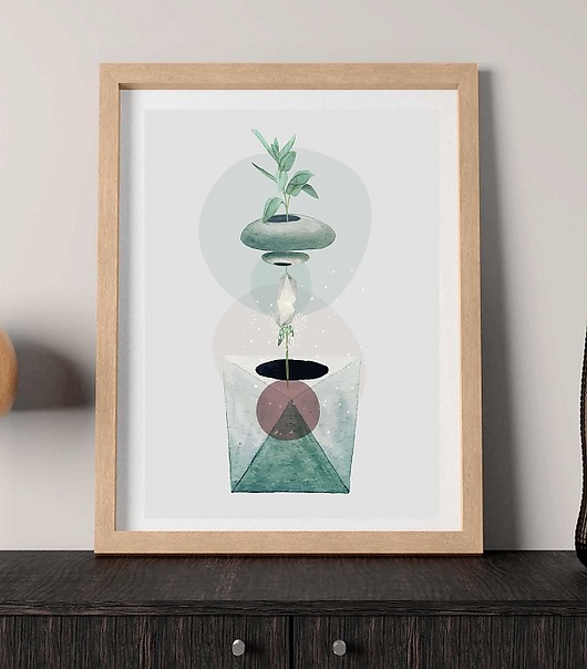 plakaty Plakat pastelowy akwarelowy  30x40