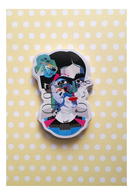 Frida naklejka wodoodporna 9 cm x 7,8 Żaneta Antosik PRINTS