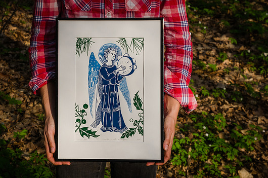 Anioł z tamburynem Tilia Art