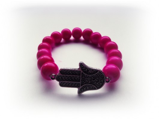 Hamsa w fuksji Czaki Bransoletki