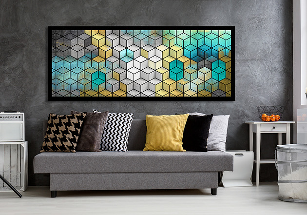 OBRAZ NA PŁÓTNIE - ABSTRAKCJA - 150x60cm NOWdeco