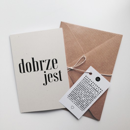 Kartka DOBRZE JEST beleco