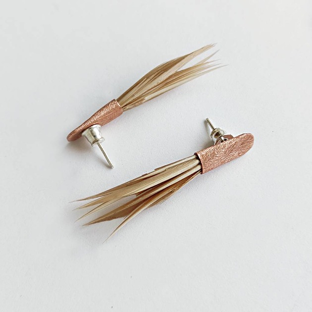 kolczyki z piórami PIÓRKO kolczyki