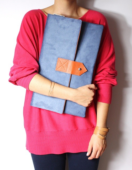 Kopertówka XL navy blue + orange Zuzia Górska