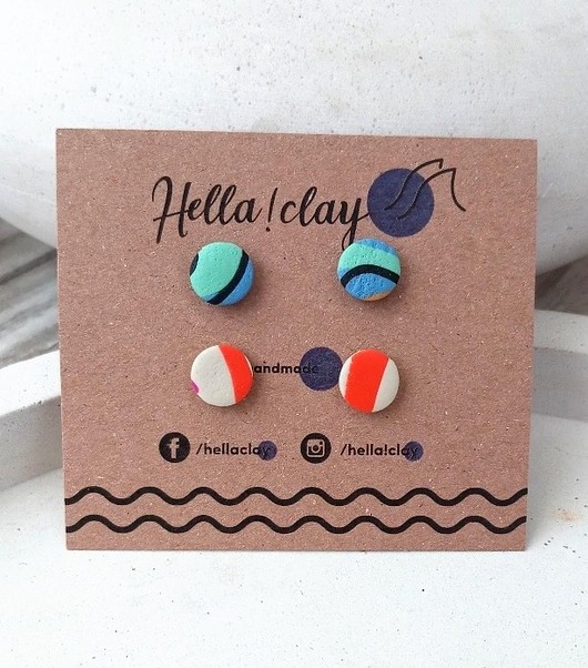 Minikolczyki 2pack Hellaclay