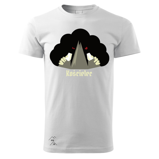 t-shirty męskie Kościelec grafika by Szymon Rabiasz white men