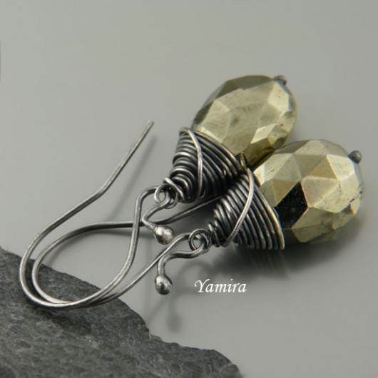 Kolczyki piryty simple yamira
