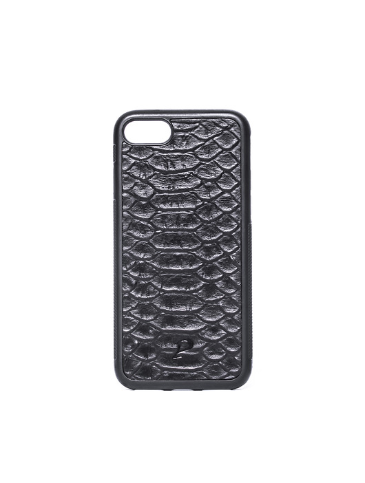 etui na telefon iPhone 7 case "Black Python" etui skóra Pytona