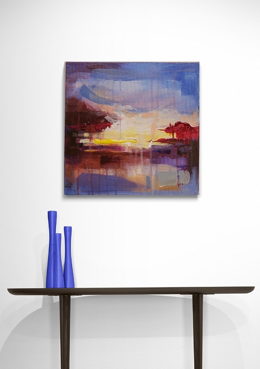 obrazy Obraz ręcznie malowany na płótnie 30x30 cm - abstrakcyjny pejzaż