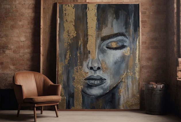 obrazy Abstrakcja Kobieta ZŁOTA Wielkoformatowy obraz autorski XXL