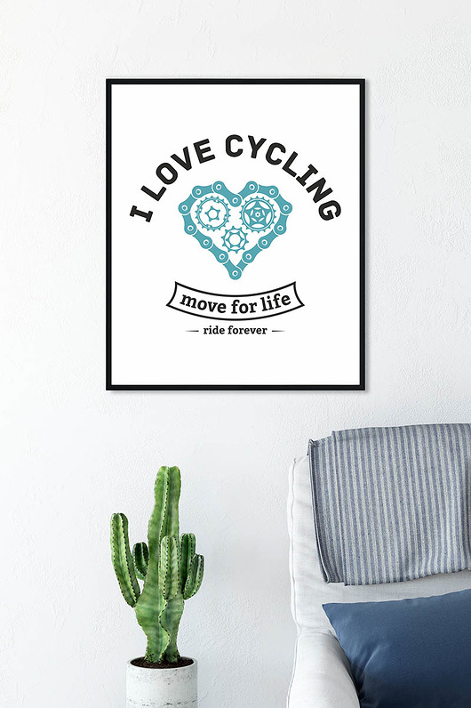 plakat. I love cycling studioixi