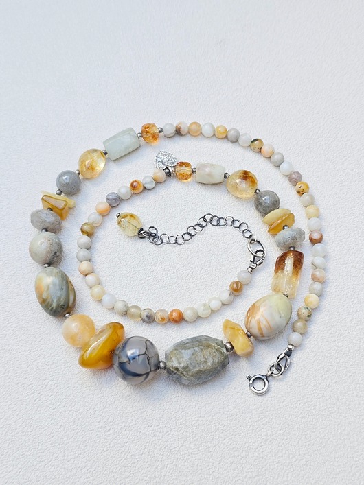 srebrne naszyjniki Stopniowany Naszyjnik Dziki Miód Srebro