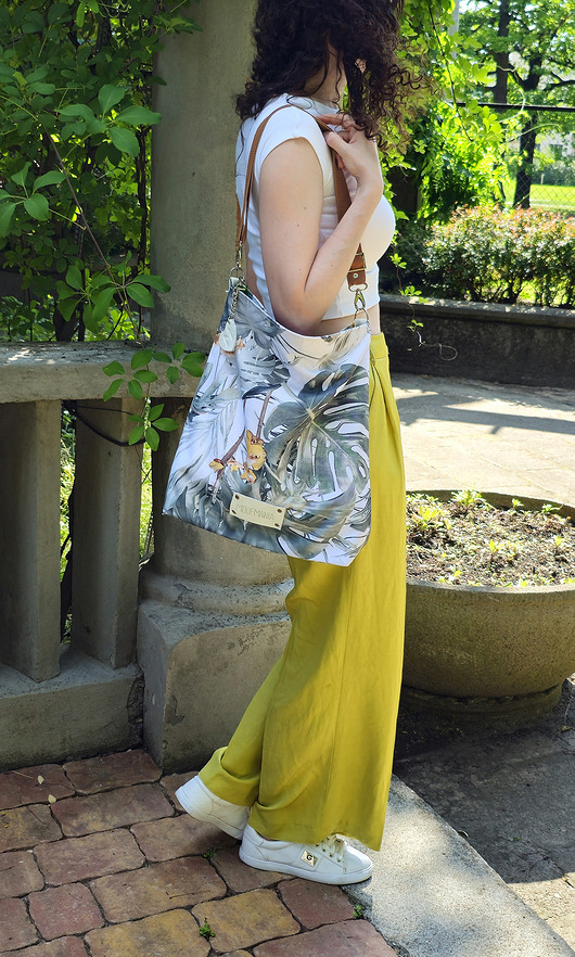 torby na ramię Letnia torba w kwiaty i liście