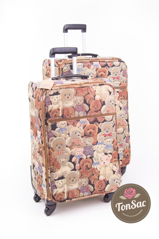 Gobelinowa walizka 'Délice' - 4 kółka. Large Ton Sac