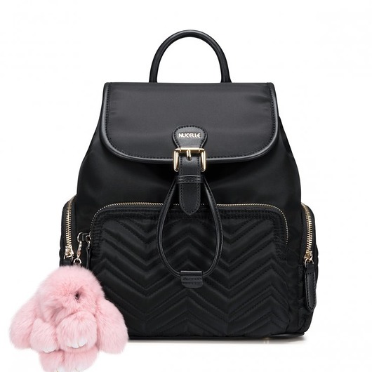 Czarny plecak zawieszka bunny nucelle