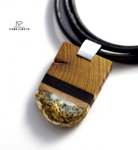 Wood&Amber Wisior Akacja Dąb Sosna Maszyneria