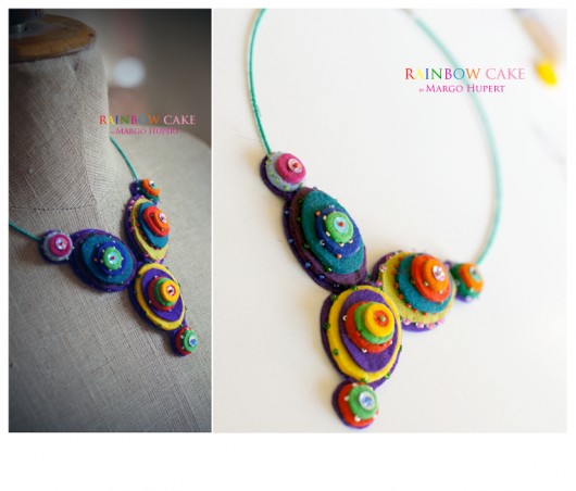 RainbowCake - naszyjnik FlowerFelt Design