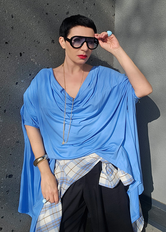 tuniki damskie New Tunika Geometric woda