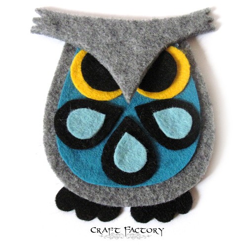 Owlastic TrueBlue - broszka Craft Factory