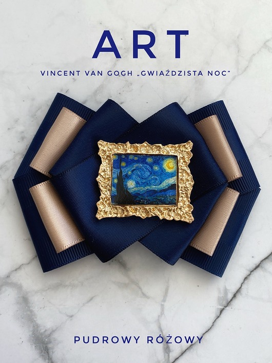 broszki Brosza  ART z obrazem Vincent van Gogh Gwiaździsta noc