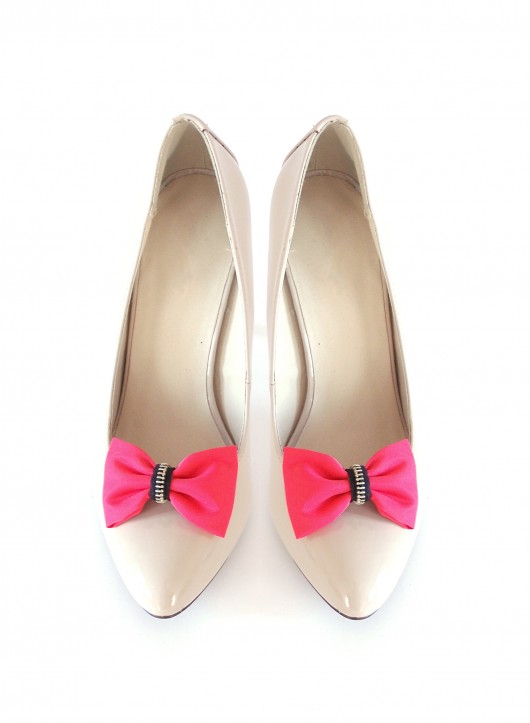 Zip & Pink Bows - klipsy do butów Coquet