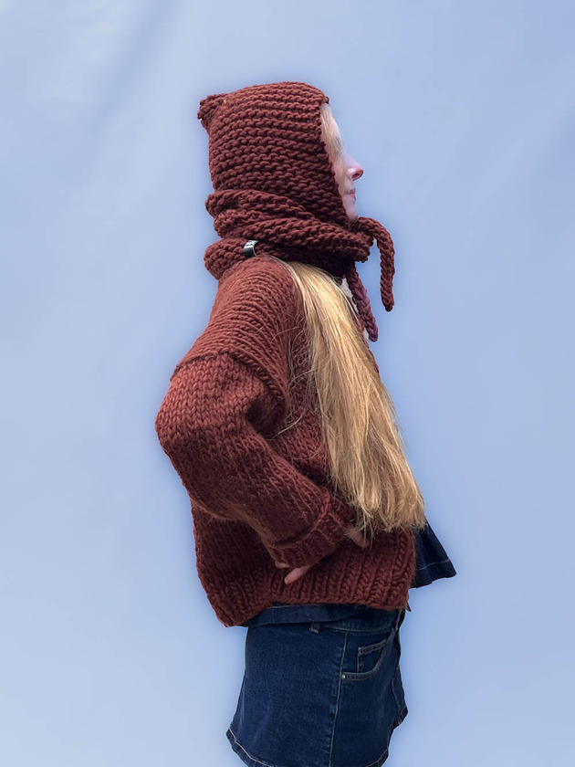 czapki damskie 100% MERINO szaliko kaptur