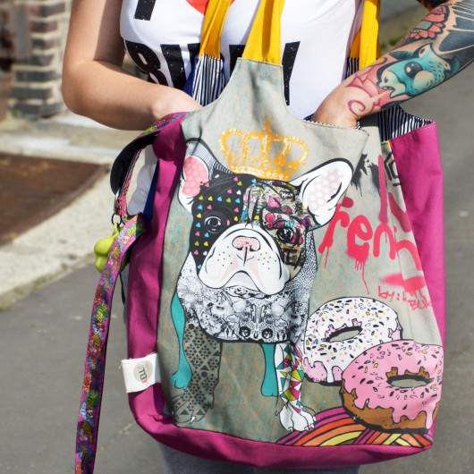 Torba XXL I LOVE frenchie kellybubble