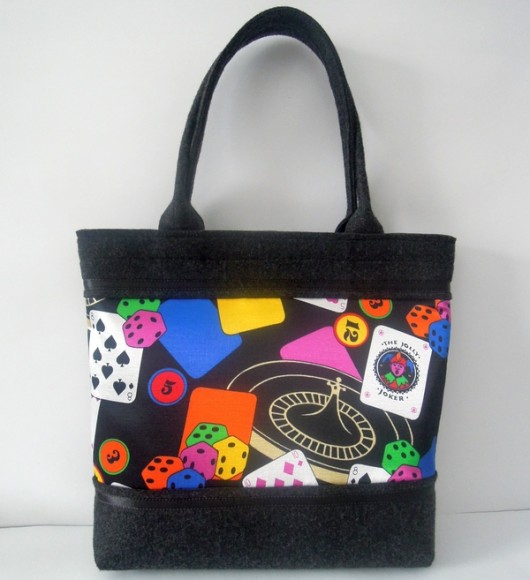 Torba Filcowa XL - CASINO Green Sheep